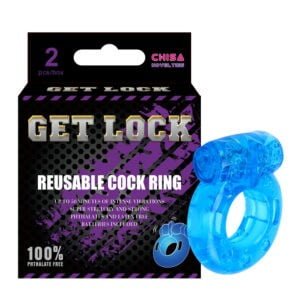 Vibrating Cock Rings-Blue 2 Pack