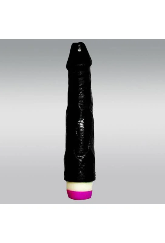 SUPER NATURAL BLACK SILICONE REALISTIC VIBRATOR