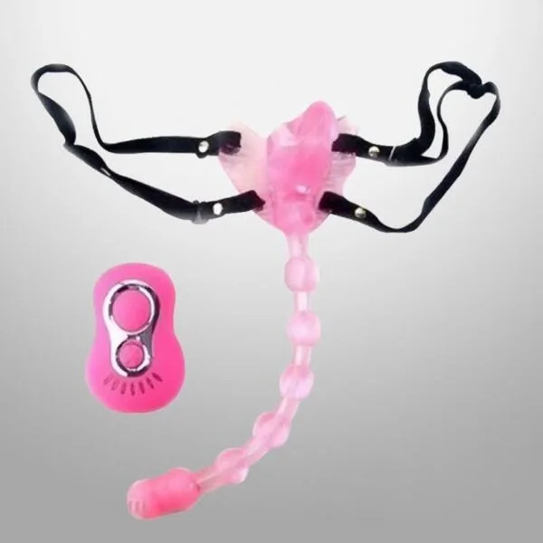WEARABLE BUTTERFLY WHIP ANAL VAGINA STIMULATOR STRAP ON