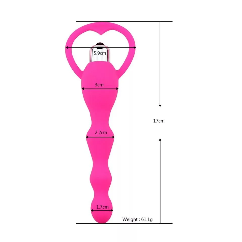 10 Vibrating Soft Silicon Anal Stimulator Sex Toy