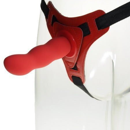 RED DEEP CLIMAX STRAP ON DILDO REALISTIC PENIS HARNESS - Image 3